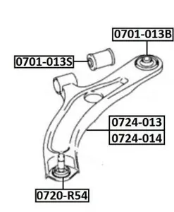 ASVA 0701013B Рычаг подвески