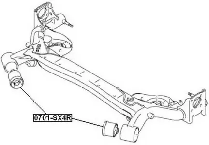 ASVA 0701SX4R Сайлентблок задней балки Suzuki SWIFT 10-