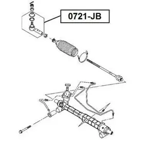 ASVA 0721JB Наконечник рулевой