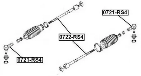 ASVA 0722RS4 Рулевая тяга передняя