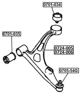 ASVA 0724005 Рычаг передний правый