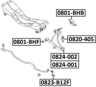 ASVA 0824002 Рычаг передний нижний левый