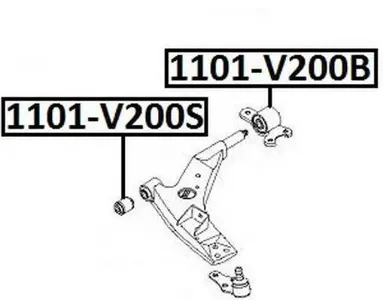 ASVA 1101V200B Сайлентблок рычага Chevrolet Epica пер.подв. (без кроншт-на)