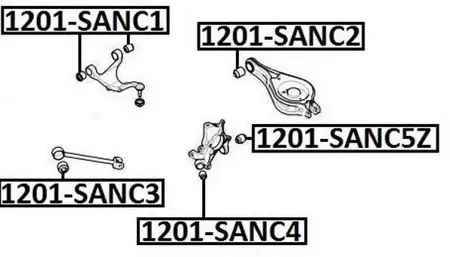 ASVA 1201SANC3 Сайлентблок Hyundai Kia IX55 08- задней тяги
