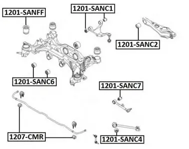 ASVA 1201SANC6 Подушка дифференциала перед лев,прав.