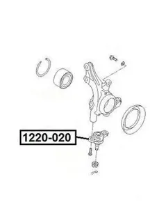 ASVA 1220020 Опора шаровая ПЕРЕДНЯЯ