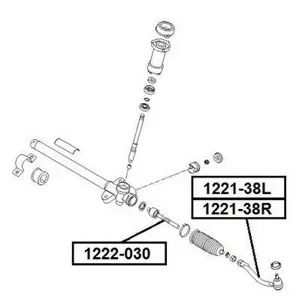 ASVA 122138R Наконечник рулевой тяги