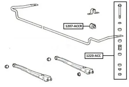 ASVA 1223ACC Стойка стабилизатора Hyundai Kia Accent PONY -99 передн.