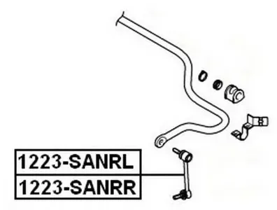 ASVA 1223SANRL Стойка стабилизатора Hyundai Kia Santa Fe 00- задн.лев.