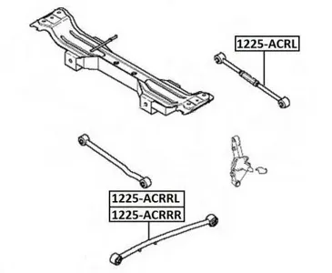 ASVA 1225ACRL Тяга Kia SHUMA,IISEPHIA,IIMENTOR,IISPECTRA 97-04 зад.подв.