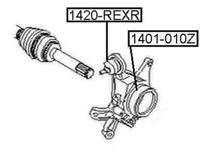 ASVA 1420REXR Опора шаровая задняя нижняя
