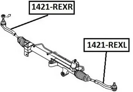 ASVA 1421REXL Наконечник рулевой левый