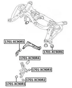 ASVA 1701XC90R5 Сайлентблок заднего рычага