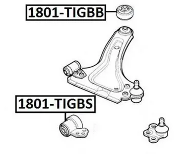 ASVA 1801TIGBS Сайлентблок передний переднего рычага Opel Opel Meriva -A 2003-2010 Opel Corsa C 2001-2006 Opel Tigra