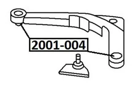 ASVA 2001004 Сайлентблок Chrysler Grand Voyager 97-04 Grand Cherokee III 04-10