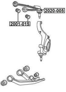 ASVA 2001015 Сайлентблок рычага Jeep Grand Cherokee 97-10 пер.подв.