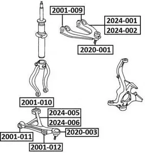 ASVA 2024002 Рычаг передний верхний левый