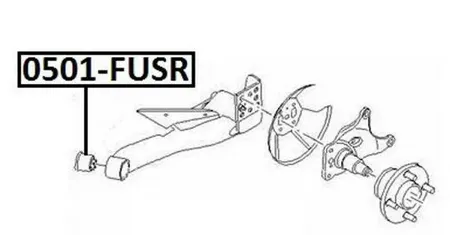 ASVA 2101FUSR Сайлентблок задней балки Ford Fiesta 01-