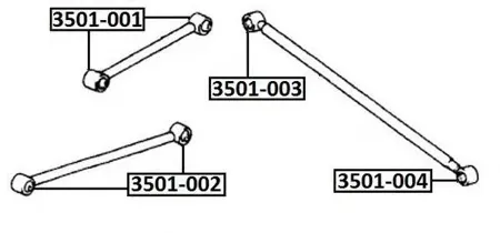 ASVA 3501001 Сайлентблок задней продольной тяги