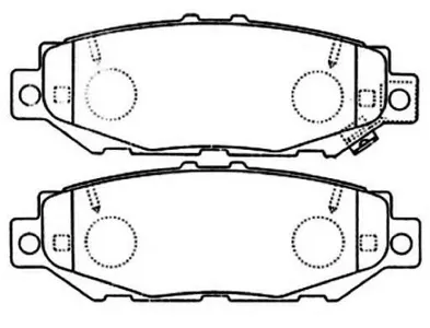 ASVA AKD1345 Колодки торм. Toyota Mark 2CHAISER Cresta -01 задн.