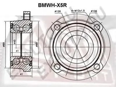 ASVA BMWHX5R Подшипник ступичный задний