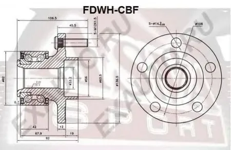ASVA FDWHCBF Ступица передняя