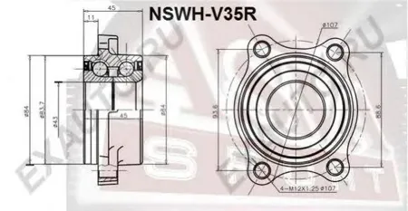 ASVA NSWHV35R Подшипник задней ступицы