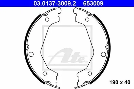 ATE 03013730092 Колодки торм.барабанные