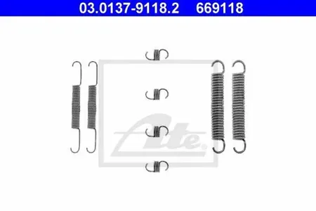 ATE 03013791182 Ремкомплект задних тормозных колодок ваз 2108-09921101117-1119 Lada 110samarakalina