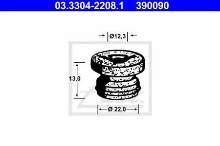 ATE 03330422081 Кольцо уплотнительное тормозного цилиндра