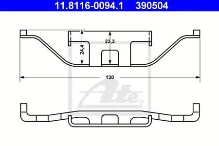 ATE 11811600941 Пружина крепления торм. колодок BMW 7 E38