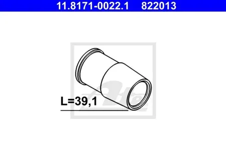 ATE 11817100221 пыльник направляющей суппорта d13mm VAG