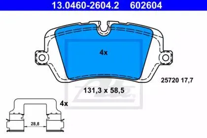 ATE 13046026042 колодки дисковые задн. Land Rover Range Rover IVDefender 12>