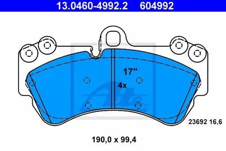 ATE 13046049922 Колодки VW Touareg PORSCH Cayenne