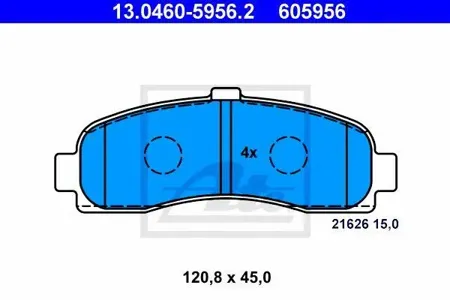 ATE 13046059562 Колодки Nissan Micra 92 -03