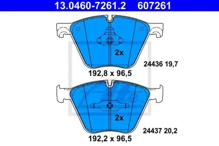 ATE 13046072612 Колодки торм.передние BMW X6 E71E72GT 4.4i 08>