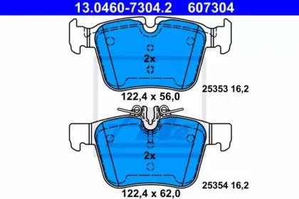 ATE 13046073042 Колодки торм.задние Mercedes W205S205 1.62.02.1D 13>