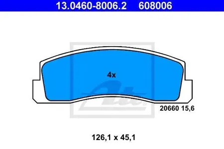 ATE 13046080062 Колодки торм.передние 2121-23