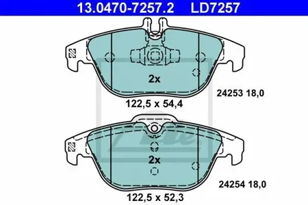 ATE 13047072572 Колодки торм.задние Ceramic Mercedes W204 1.8-3.5 07>