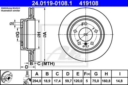 ATE 24011901081 Диск торм.задний BMW E46 1.8-2.8i1.82.0D2.0TD 98>