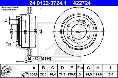 ATE 24012207241 Диск торм.задний Mitsubishi Pajero 3.23.5 D Pajero Sport 2.5TD 00>