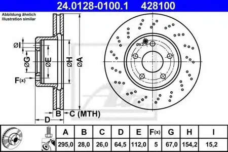 ATE 24012801001 Диск тормозной
