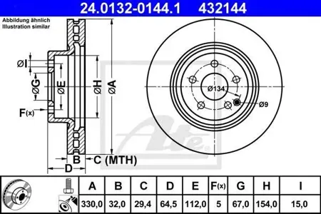 ATE 24013201441 Диск торм.перед. Mercedes W211S211 3.0-5.03.2CDi4.0CDi 02>