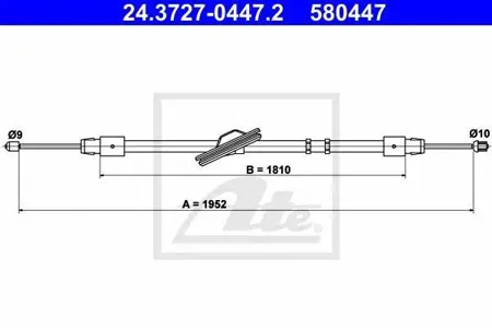 ATE 24372704472 Трос ручного тормоза Mercedes CLS (C219) ATE