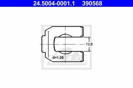 ATE 24500400011 Кронштейн, тормозный шланг