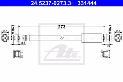 ATE 24523702733 Шланг тормозной