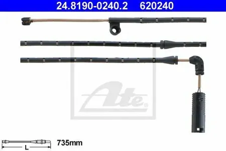 ATE 24819002402 Датчик износа тормозных колодок перед. BMW X3 all 04> L=740