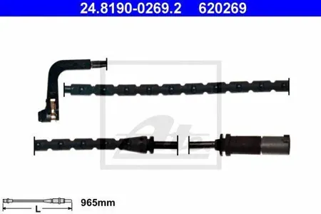 ATE 24819002692 Датчик износа тормозных колодок ЗАД L=977mm BMW E70E71E72 08-F15 13-