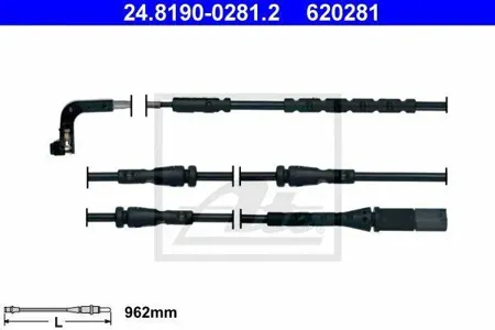 ATE 24819002812 Датчик износа тормозных колодок