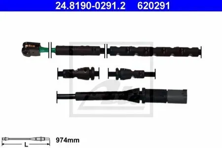 ATE 24819002912 Датчик износа тормозных колодок BMW X5 E70 2007-2010 974мм